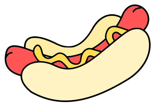 Ilustración vectorial del perrito caliente