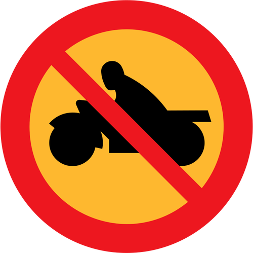 Keine Motorräder Vektor Straßenschild