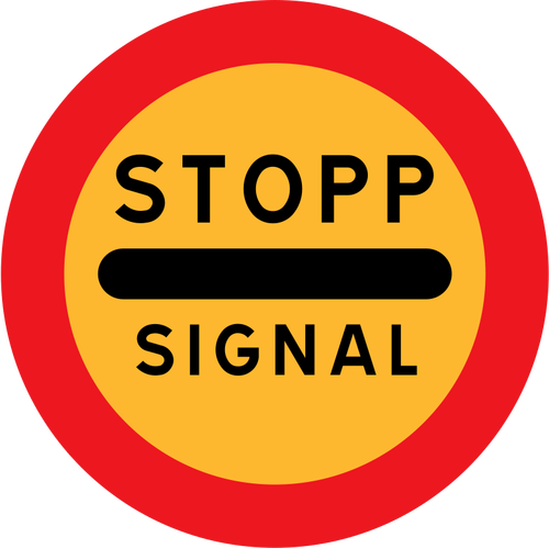 Stopp signal vektor veiskilt