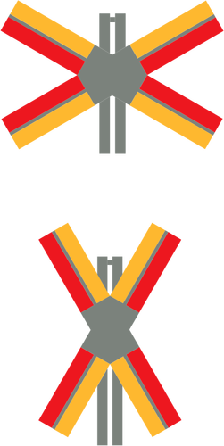 Railway crossing road sign vector