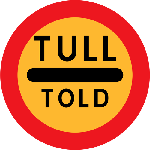 Tull sagte Vektor-Straßenschild