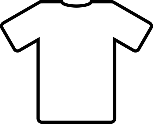 Bílé tričko Vektor Klipart