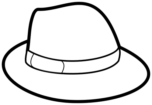 Mužova klobouku osnovy vektorový obrázek