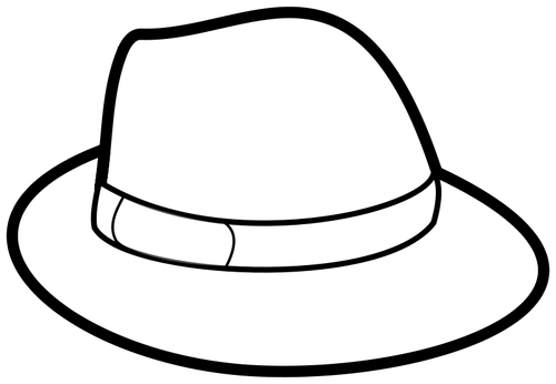 La imagen del hombre sombrero contorno vector