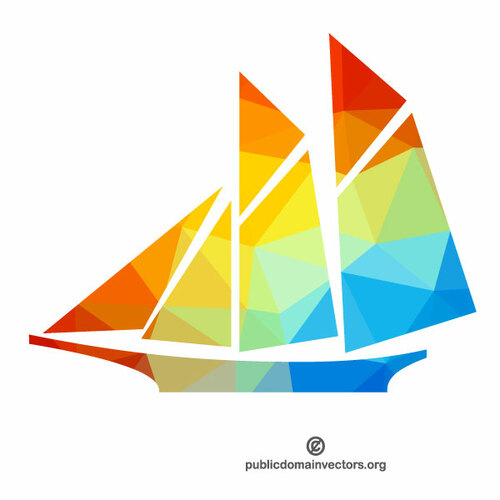 Sailboat silhouette clip art