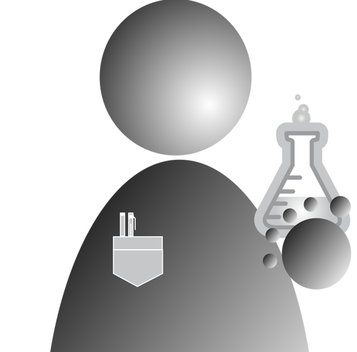 Icon with flask