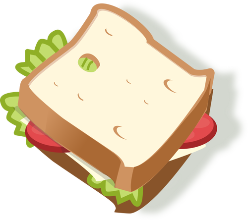 Ilustracja kanapka wegetariańska wektor