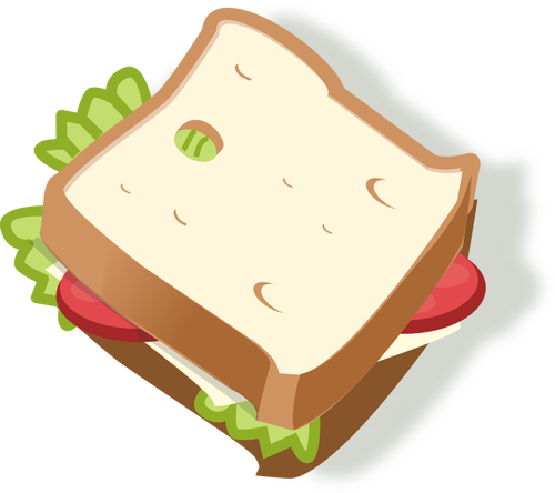 Vektor-Illustration von vegetarischen sandwich