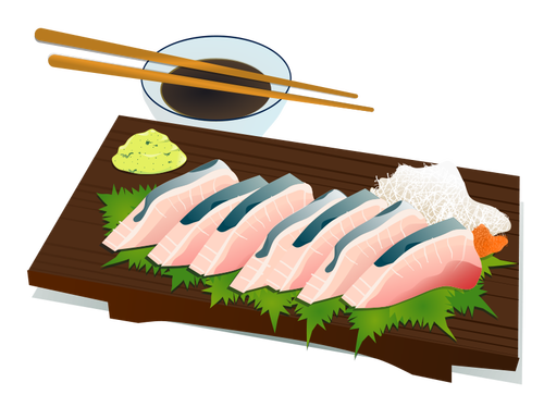 Image vectorielle sashimi