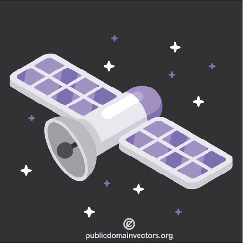 Icono satélite 3d clip art