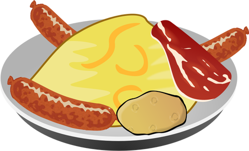 Imagen vectorial desayuno británico