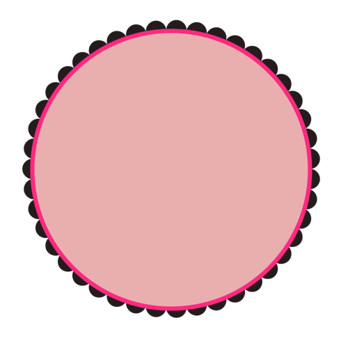 Roze ronde frame