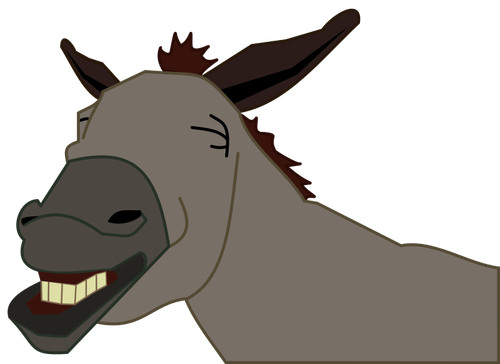 Donkey smiling vector image