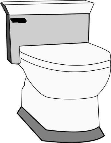 Vector tekening van toilet met flusher