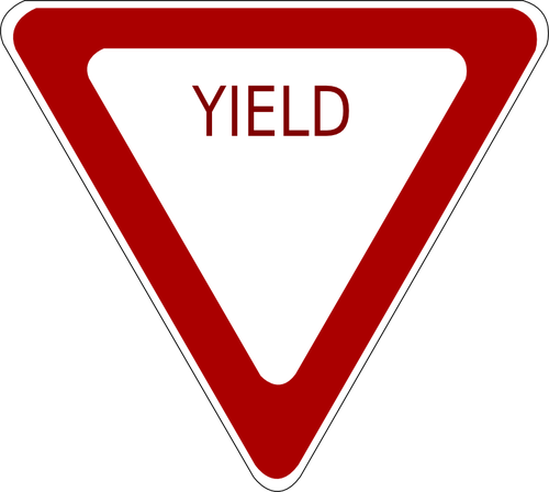 Rendimento traffico roadsign immagine vettoriale