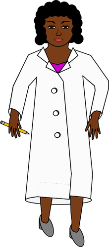 African-american female scientist vector image