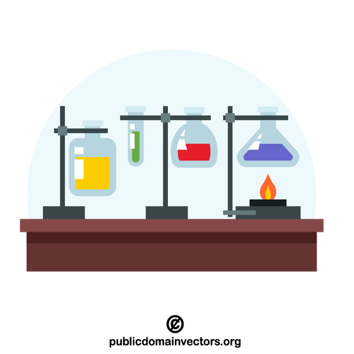 Scientist laboratory table