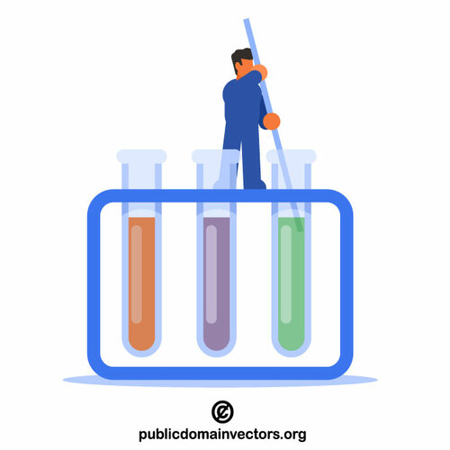 Cientista misturando líquidos