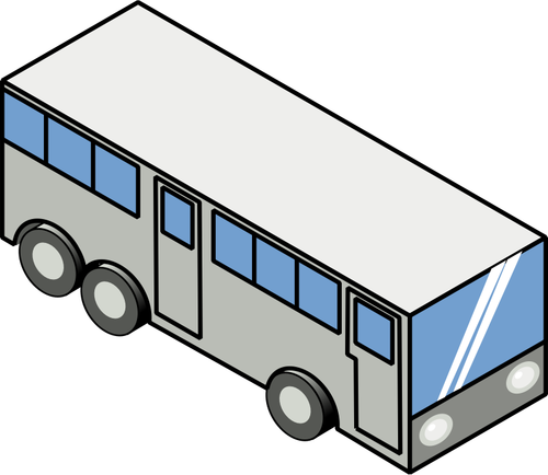 Ilustração vetorial de ônibus isométrico