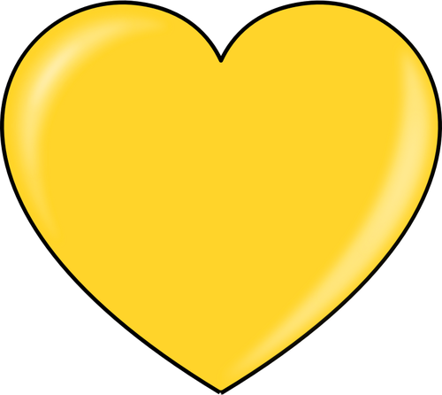 Vektorové ilustrace zlaté srdce