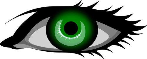 Темно зеленый глаз векторное изображение