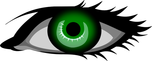 Image vectorielle yeux vert foncé