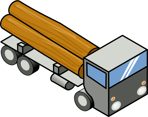 Vector illustraties van vlak bed truck