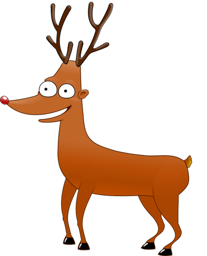 Rudolf le renne Vector Image