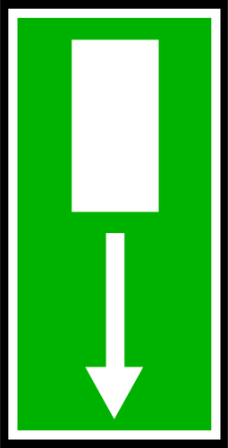 Zelená pravoúhlý vchod za znamení s hraniční vektorové kreslení