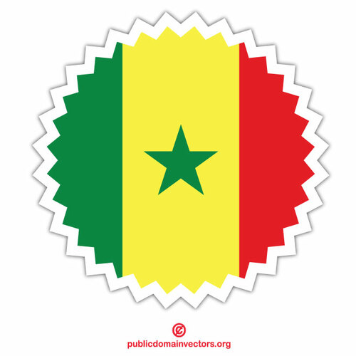 السنغال العلم ملصقا