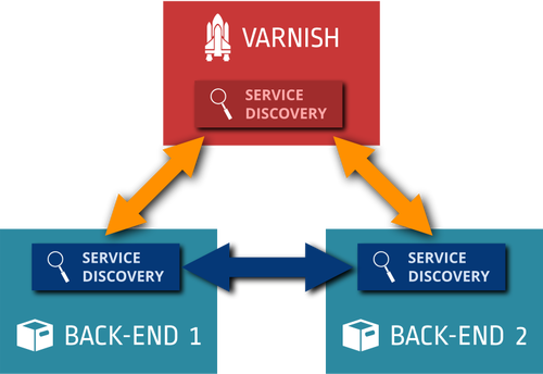 Hizmet discovery diyagramı vektör grafik ile vernik