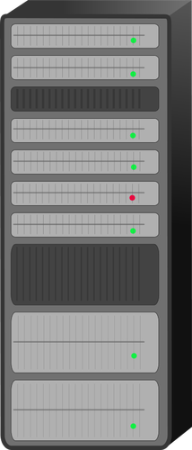 Dibujo vectorial de servidor rack