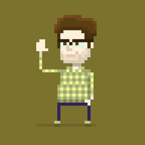 Vector de hombre pixel art dibujo