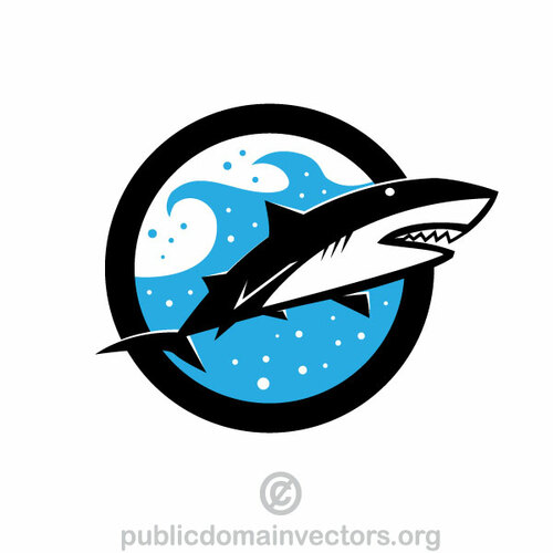 Shark vektor ClipArt-bild