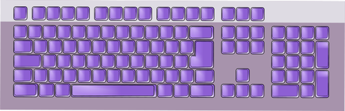 紫色のキーボードのベクトル画像