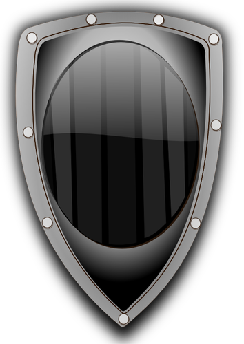 Ilustração vetorial de escudo de metal