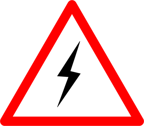 Vektor-Bild der Elektrizität Gefahr Zeichen Bezeichnung