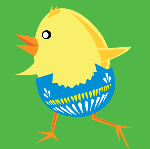 Easter chicken vector graphics