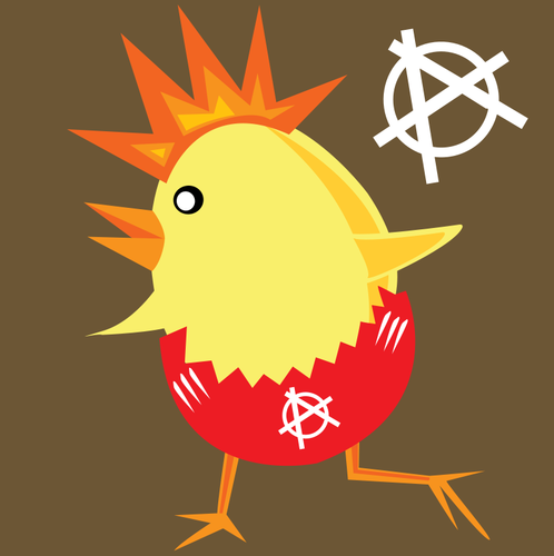 ClipArt vettoriali di pollo punk