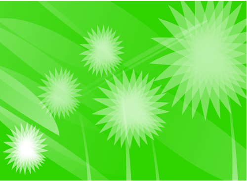 Groene bloemen vector behang