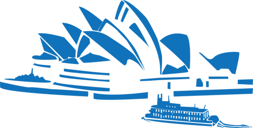 Vector Illustrasjon av Sydney Opera House