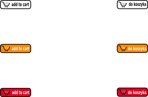 Vektör resim 3 eklemek web sitesi düğmeleri sepete