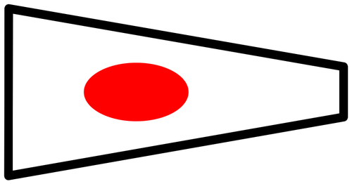 जापानी ध्वज रेखांकित
