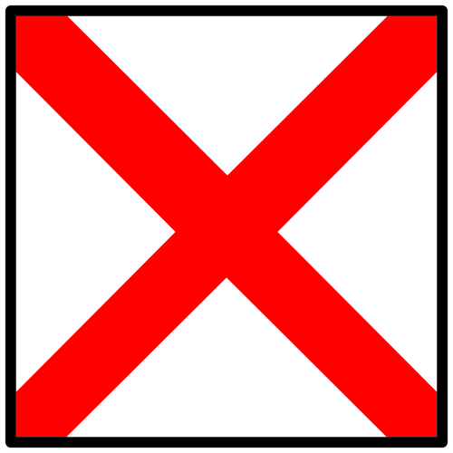赤いシンボル旗 x