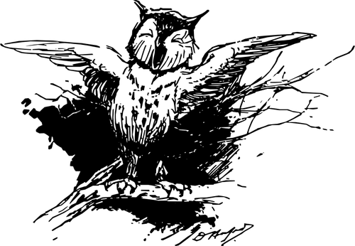 Ondertekening uil vectorafbeeldingen