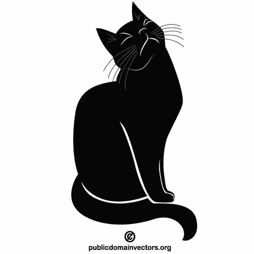 Silhouette einer Katze-ClipArt-Grafik