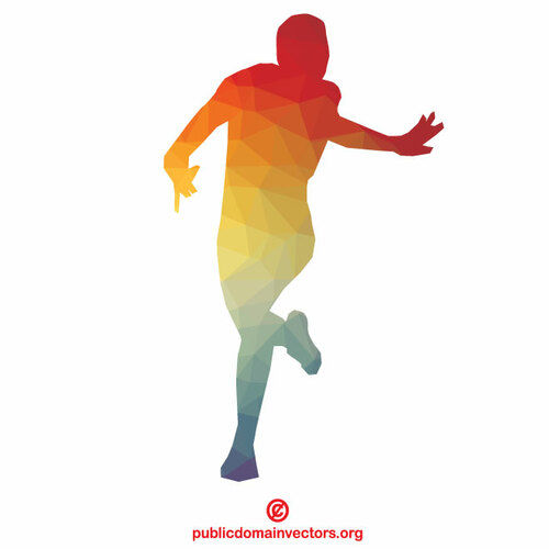 Arte del colore della silhouette Runner