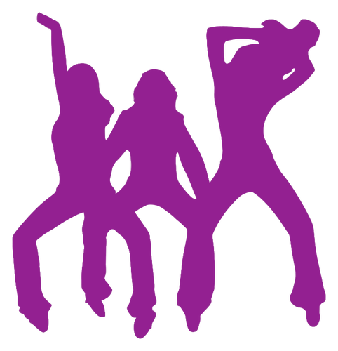 Trei dansatori violet