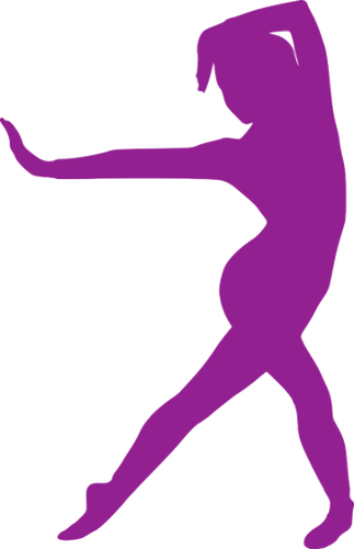 Purple exercise icon