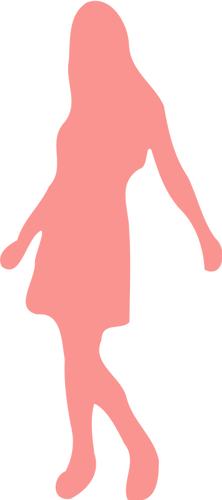 Posing female silhouette